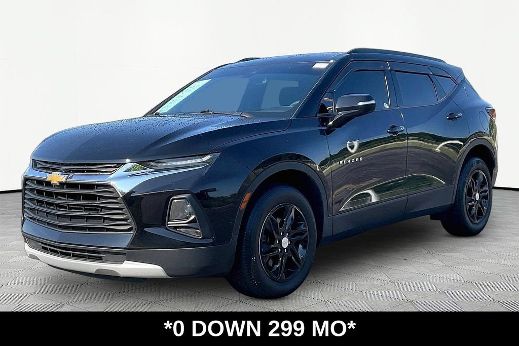 2021 Chevrolet Blazer LT in Black — front three-quarter view